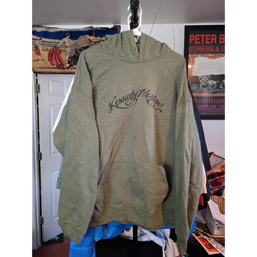 Rare green promo travel hoodie size XxL pullover California Kennedy Meadows
